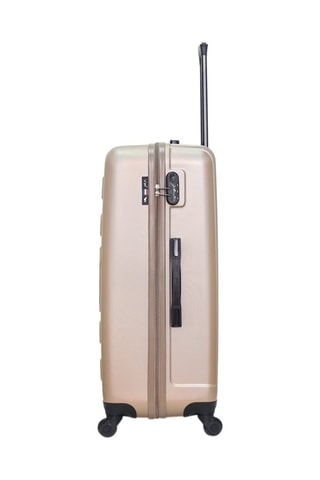 Valise grand volume Liam (L) -  75 cm  - Noir et beige