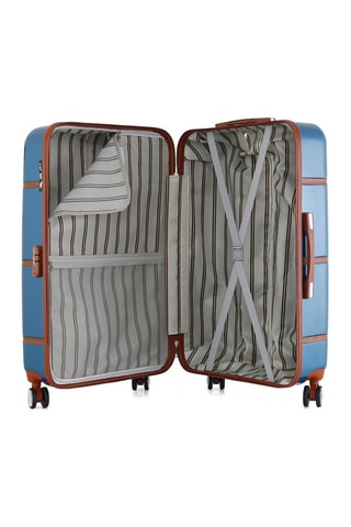 Valise grand volume Walter (L) - 75 cm  - Bleu et marron