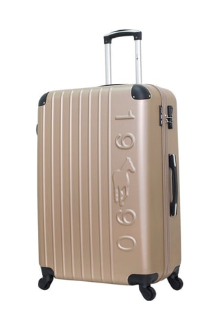 Valise grand volume Porter (L) - 75 cm  - Noir, beige et argenté