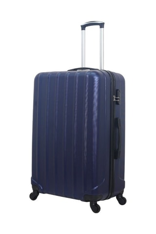 Valise grand volume Himalaya - 75 cm  - Noir, bleu et argenté
