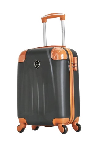 Valise cabine Henry-E (S) - 50 cm  - Noir, orange et argenté