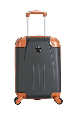 Valise cabine Henry-E (S) - 50 cm  - Noir, orange et argenté