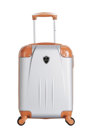 Valise cabine Henry-E (S) - 50 cm  - Noir, orange, argenté et gris