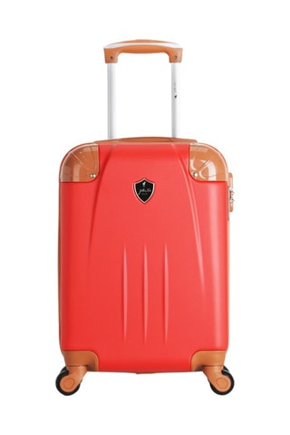 Valise cabine Henry-E (S) - 50 cm  - Noir, rouge, orange et argenté