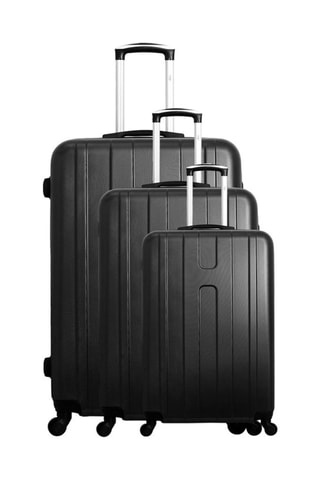 Set de 3 valises Atlanta - 55/65/75 cm - Noir