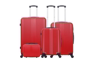 Set de 3 valises et vanity Lipari-C - 55/65/75/23 cm - Rouge