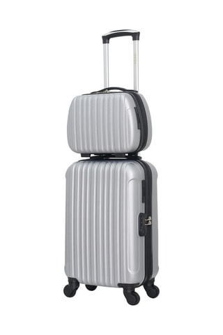 Valise cabine et vanity Alpes-H - 50/23 cm - Gris