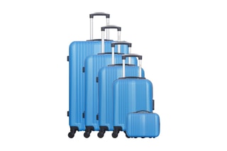 Set de 4 valises et vanity Lipari-U - 46/55/65/75/23 cm - Bleu