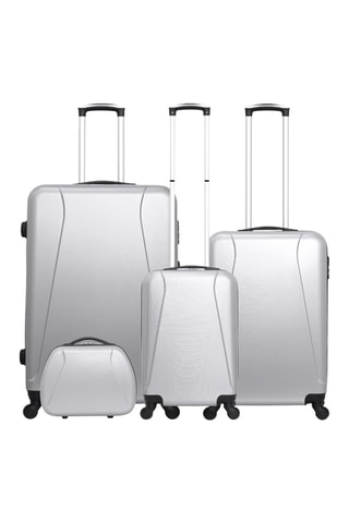 Set de 3 valises et vanity Lanzarote-C - 55/65/75/23 cm - Gris
