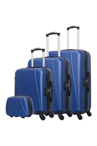 Set de 3 valises et vanity Lanzarote - 55/65/75/23 cm - Bleu marine