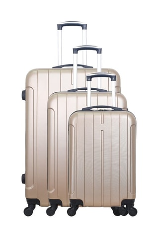 Set de 3 valises Fogo - 55/65/75 cm - Doré