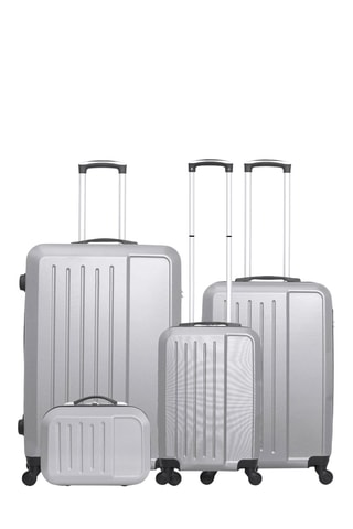 Set de 3 valises et vanity Vesuvio - 55/65/75/23 cm - Gris