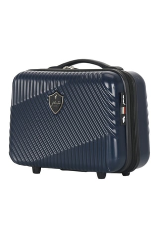 Set de 3 valises (S/M/L) et vanity Peter-C - 55/65/75/30 cm  - Bleu marine