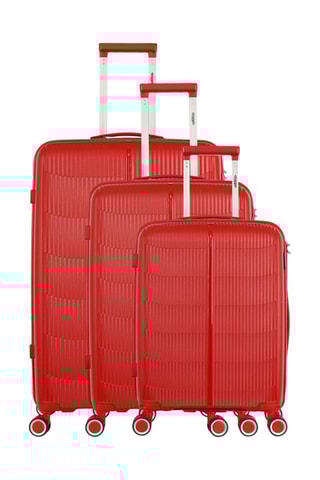 Set de 3 valises Andromède (S/M/L) - Rouge - 56/65/75 cm