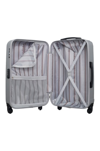 Valise semaine Liam (M) - 65 cm  - Blanc, noir, argenté et gris