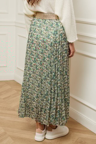 Jupe plissée Vert et blanc