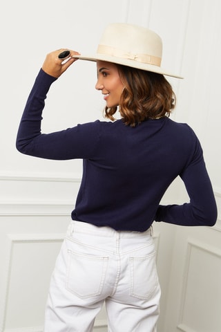 Pull en cachemire - Bleu marine