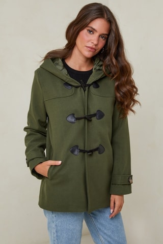 Duffle-coat à capuche - Kaki
