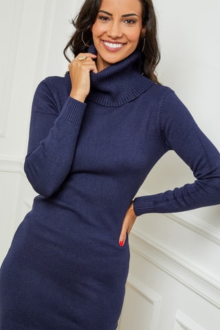 Robe en cachemire - Bleu marine