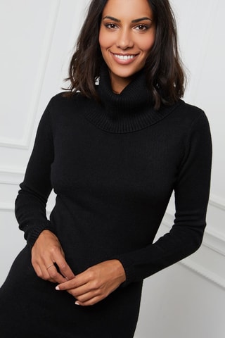 Robe pull en cachemire - Noir