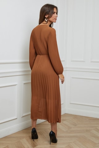 Robe plissée - Camel