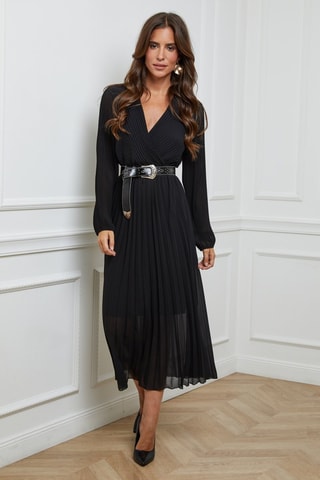 Robe plissée - Noir