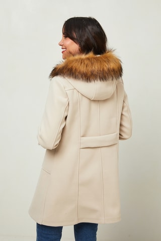Manteau à capuche - Ecru
