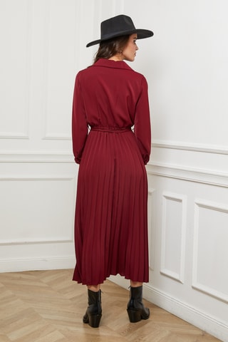 Robe plissée - Bordeaux
