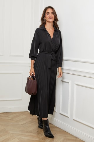 Robe plissée - Noir