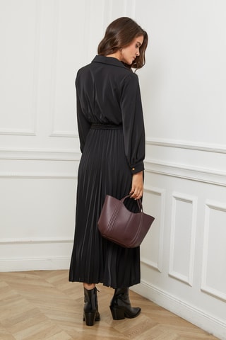 Robe plissée - Noir