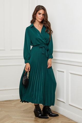 Robe plissée - Vert