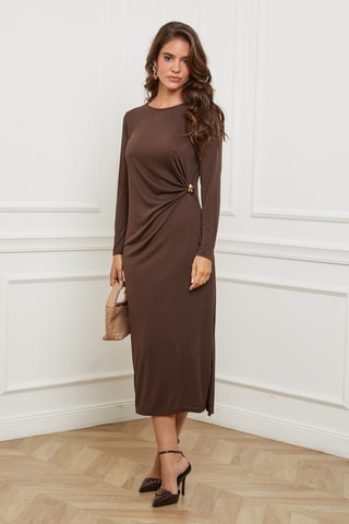 Robe droite - Marron