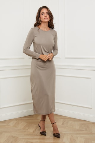 Robe droite - Taupe