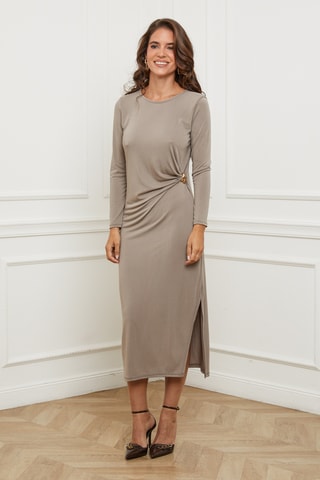 Robe droite - Taupe