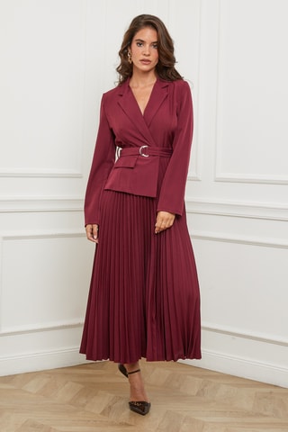 Robe trompe-l’œil - Bordeaux