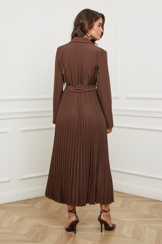 Robe trompe-l’œil - Marron