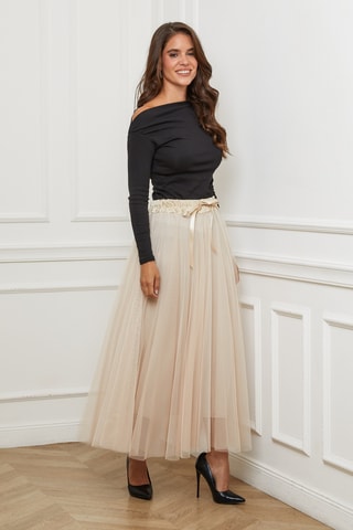 Jupe plissée - Beige
