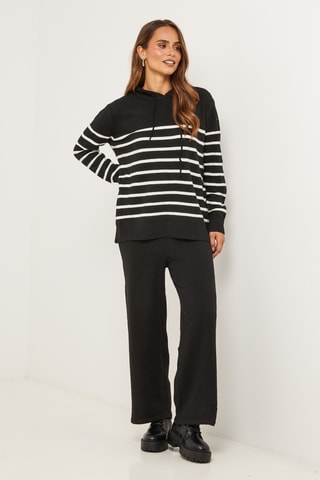 Pull à capuche et pantalon en cachemire - Noir