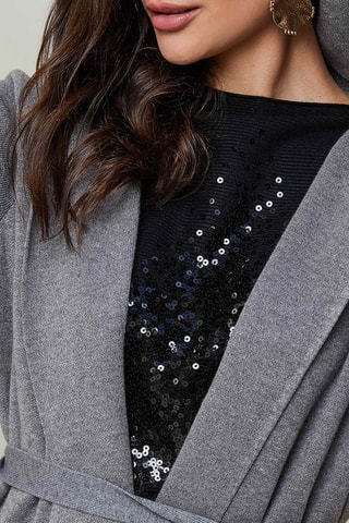 Gilet à capuche - Gris foncé