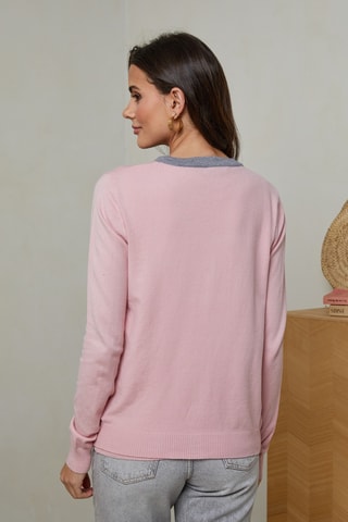 T-shirt et gilet - Rose poudré et gris clair