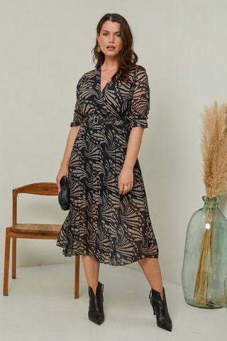 Robe plissée - Noir