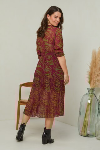 Robe plissée - Bordeaux