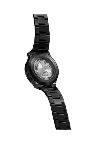 Montre automatique en acier inoxydable - Chronographe - Noir et rouge