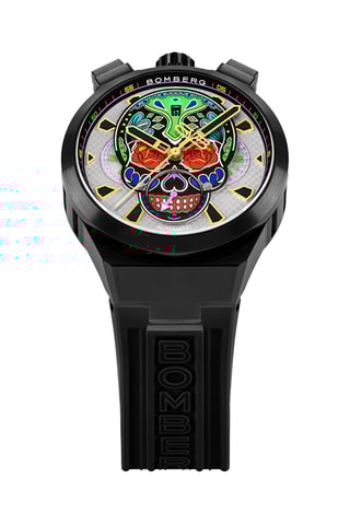 Montre automatique en silicone - Chronographe - Noir et gris