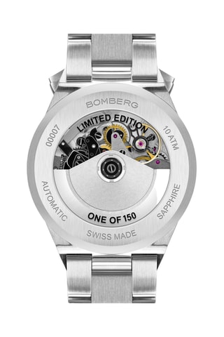 Montre automatique en acier - Chronographe - Argenté et noir