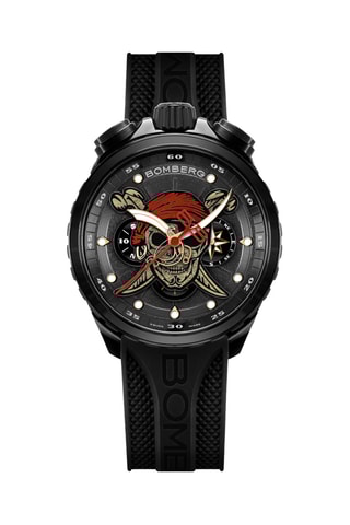 Montre à quartz en silicone - Boussole - Noir