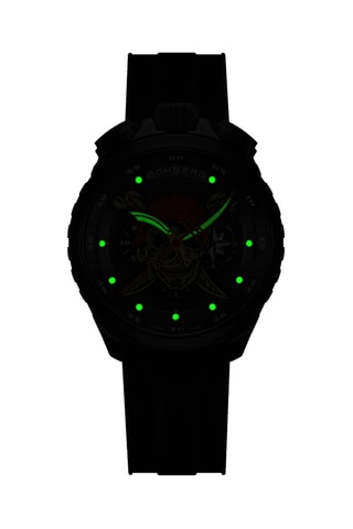 Montre à quartz en silicone - Boussole - Noir
