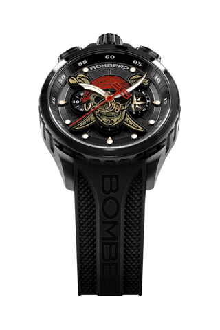 Montre à quartz en silicone - Boussole - Noir