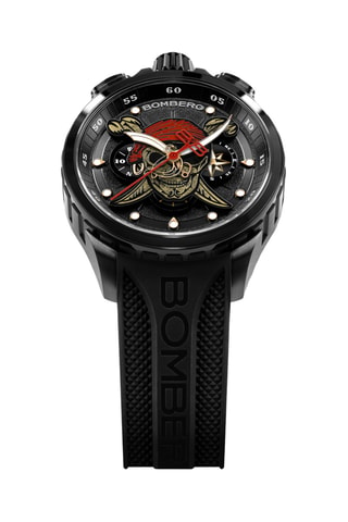 Montre à quartz en silicone - Boussole - Noir