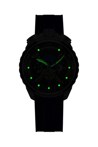Montre à quartz en silicone - Boussole - Noir